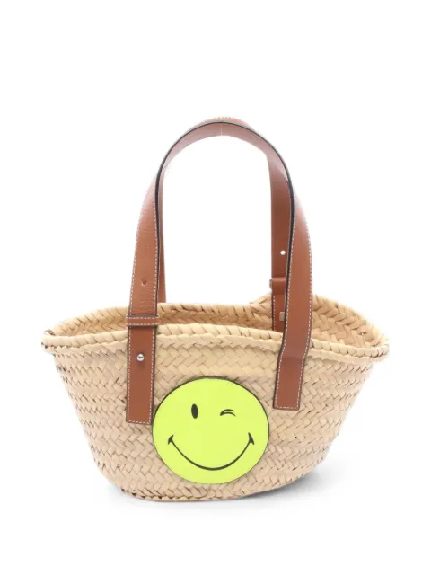 Loewe Pre-Owned 2010s small Smiley World basket bag Neutrals 1096869