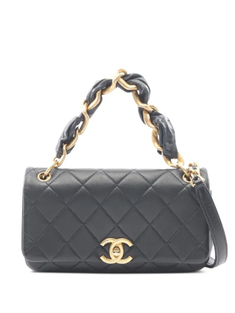 CHANEL Pre-Owned 2021-2022 Matelassé chain shoulder bag Blue 109681931053013