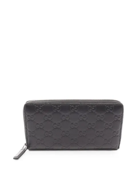 Gucci Pre-Owned 2010s Guccissima zip-around wallet Black 1096754