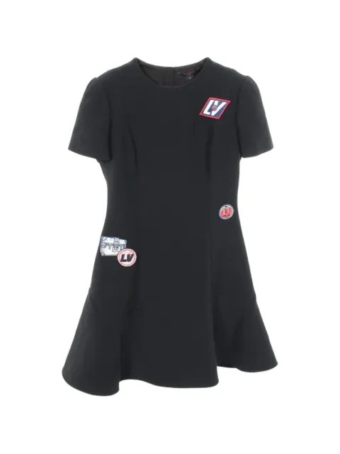 Louis Vuitton Pre-Owned 2010s patch detail mini dress Black 1090992