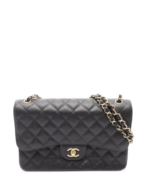 CHANEL Pre-Owned 2016-2017 30 Classic Double Flap quilted shoulder bag Black 109611522302738