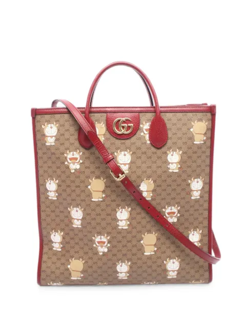 Gucci Pre-Owned x Doraemon 2010s GG Supreme tote bag Brown 1097173