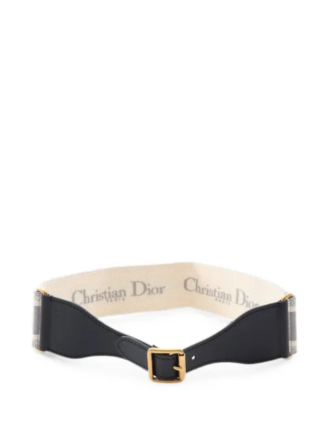 Christian Dior Pre-Owned 2010s embroidered leather belt Black 1094195