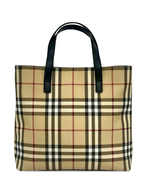 Burberry Pre-Owned 2000-2017 House Check Canvas tote bag Neutrals NX3NN3DC75PL5HJR