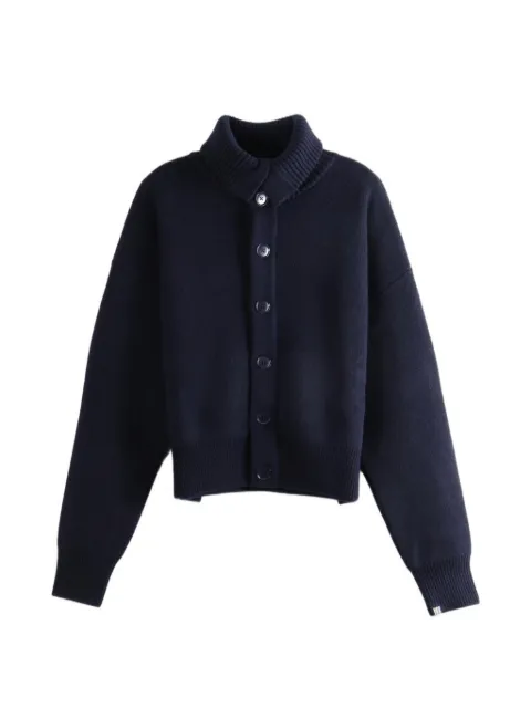 extreme cashmere n°377 high-neck cardigan Blue 37700101TU02
