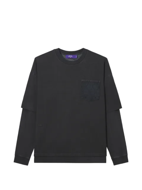 aftermaths quilted-pocket layered T-shirt Black AFMLTM01545X