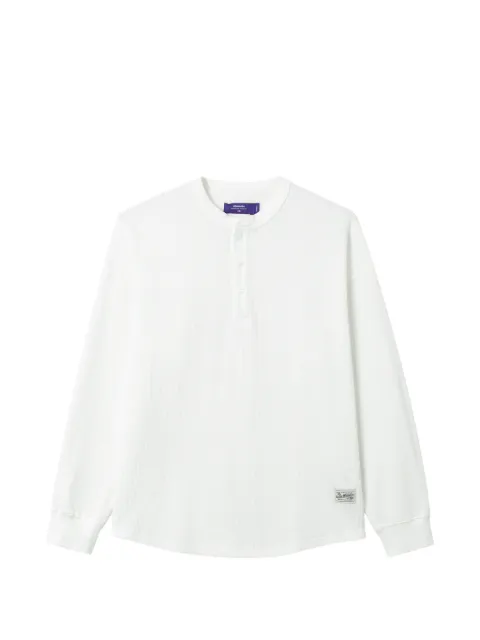 aftermaths waffle-knit long-sleeve T-shirt White AFMLTM01551X