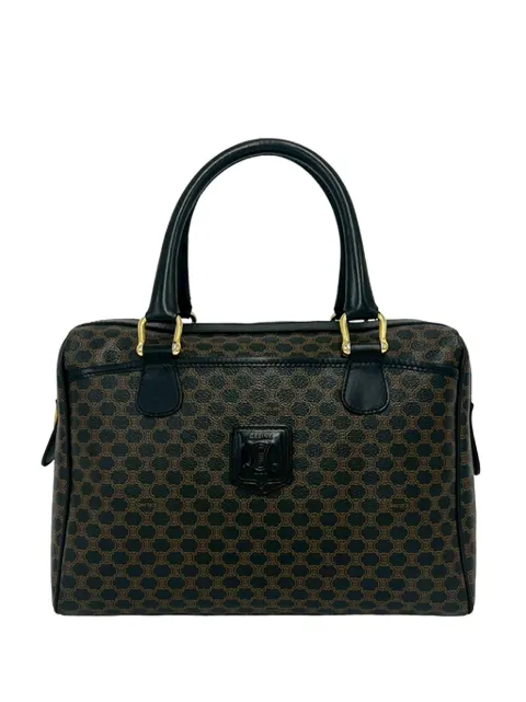 Celine Pre-Owned 20th Century Macadam Coated Canvas boston bag Brown Q1KRC8WH1CS8MQYH