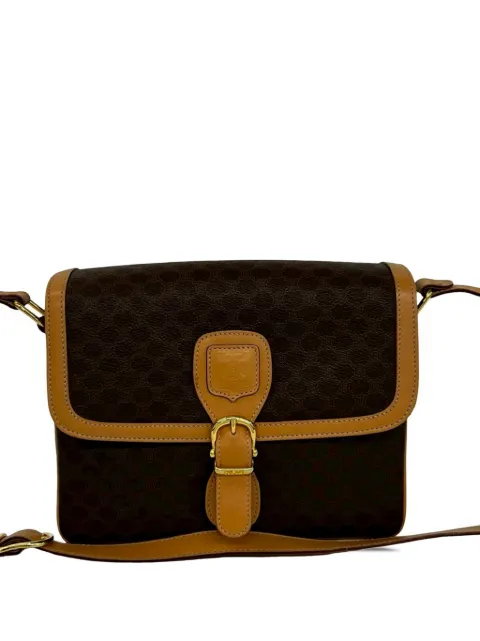 Celine Pre-Owned 2014 Macadam Coated Canvas crossbody bag Brown 36JAC3F9BUF2YVI9