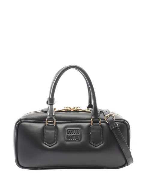 Miu Miu Pre-Owned 2010-2026 Leather Arcadie satchel Black MNJKJA635HK212RI