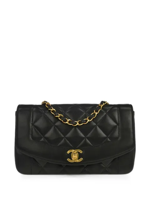 CHANEL Pre-Owned 1994-1996 Diana quilted shoulder bag Black 197004