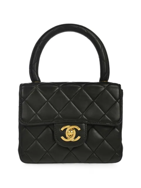 CHANEL Pre-Owned 1991-1994 quilted top-handle handbag Black 178589