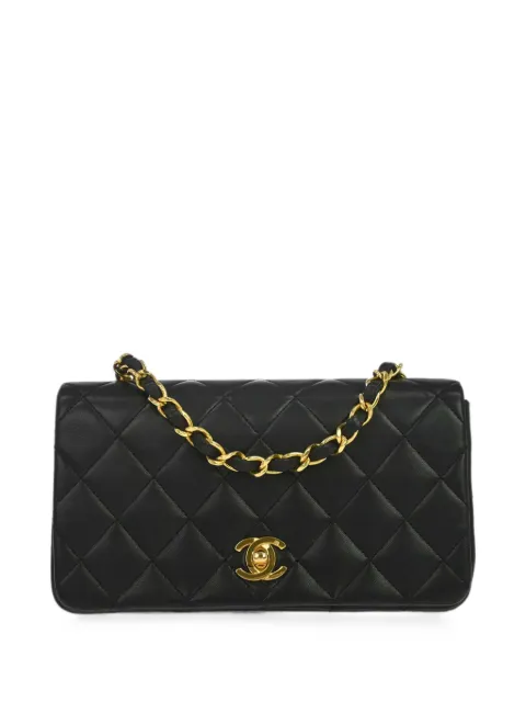 CHANEL Pre-Owned 1990 mini Turnlock shoulder bag Black 197348