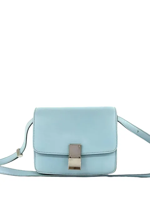 Celine Pre-Owned 2016 Small Calfskin Classic Box crossbody bag Blue UJITPPA9X0XBCX51