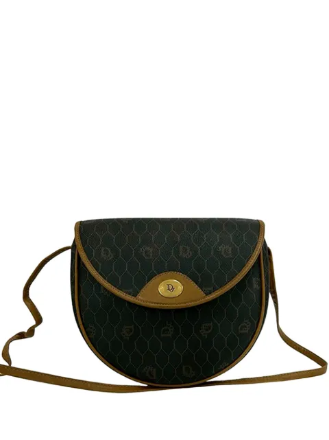 Christian Dior Pre-Owned 1980-2000 Honeycomb Coated Canvas crossbody bag Black G94L7RUQV0WNGFZK