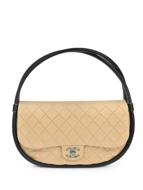 CHANEL Pre-Owned 2014 large Hula Hoop shoulder bag Neutrals 179347