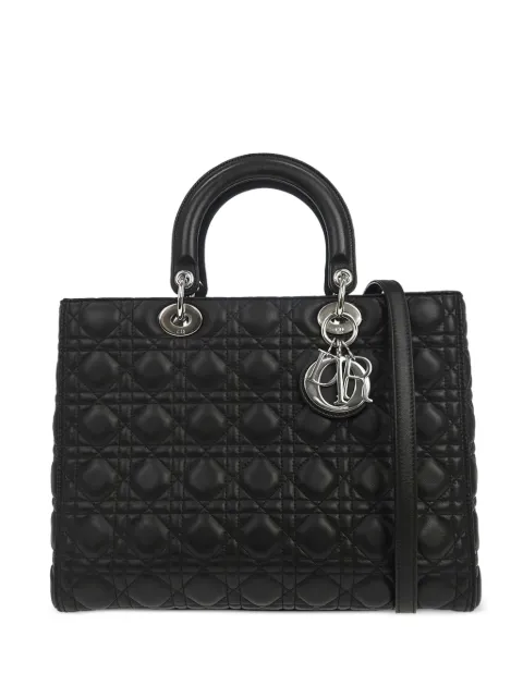 Christian Dior Pre-Owned 2015 Lady Dior Cannage tote bag Black 179341