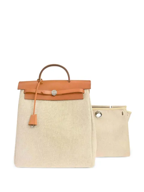 Hermès Pre-Owned 1999 Toile H Herbag a Dos 2 in 1 backpack Neutrals 188785