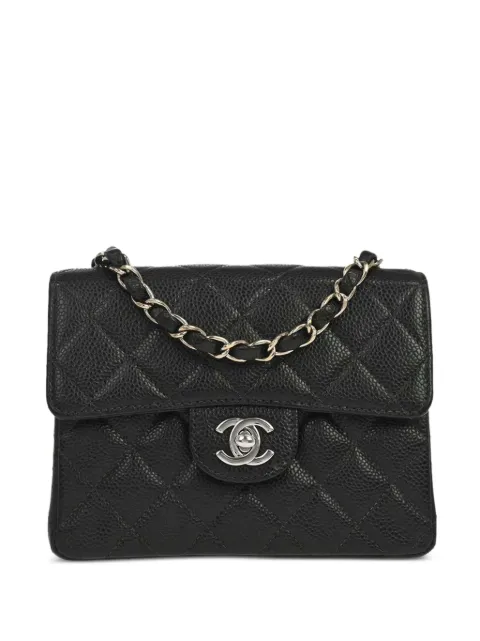 CHANEL Pre-Owned 2000 mini Classic Flap shoulder bag Black 197906