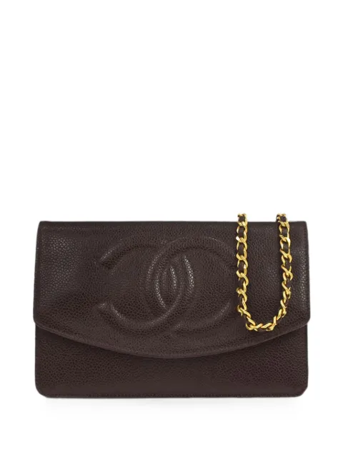 CHANEL Pre-Owned 1997 Timeless Wallet on Chain shoulder bag Brown 197915