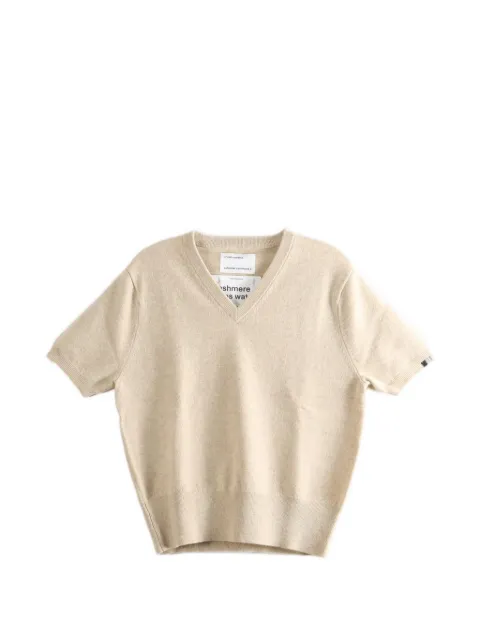 extreme cashmere N°490 Martina short-sleeve V-neck sweater Neutrals 490