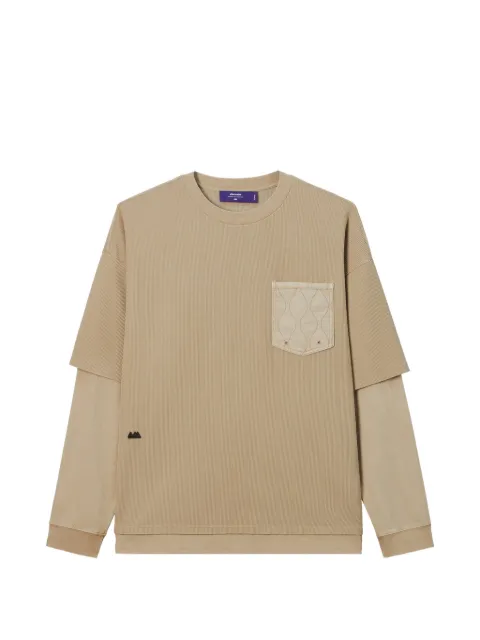 aftermaths layered long-sleeve T-shirt Neutrals AFMLTM01545X
