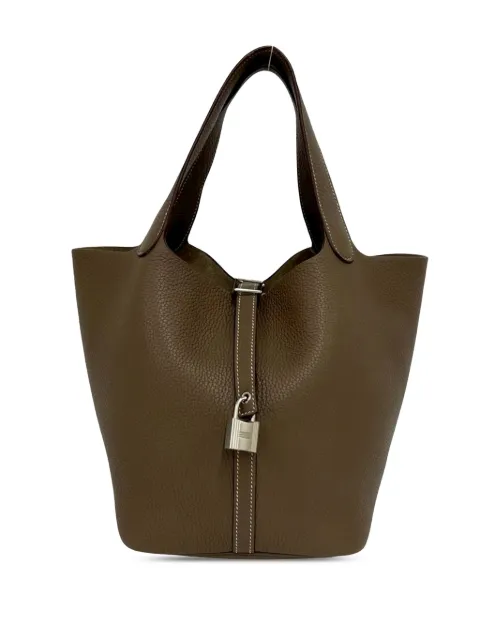 Hermès Pre-Owned 2019 Clemence Picotin Lock 22 handbag Neutrals 4YGP2LDIMY5KJMQ1