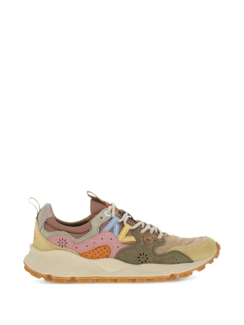 FLOWER MOUNTAIN Yamano 3 suede-panelled sneakers Neutrals 2017817011E93