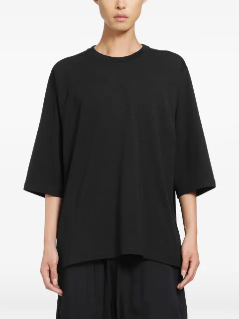 Thom Krom graphic-print elbow-sleeve T-shirt Black MTS995