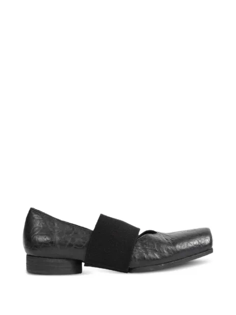 Uma Wang leather elasticated flats pumps Black US9018
