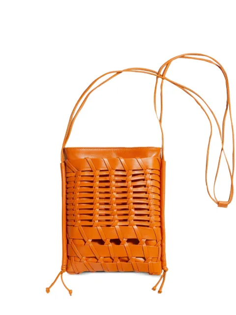 Hereu Trena woven-pocket cross body bag Orange TRENA