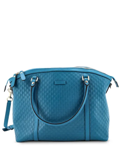Gucci Pre-Owned Britt Convertible Dome Microguccissima Leather Medium satchel Blue JGMSV3BL1XEWGJSP
