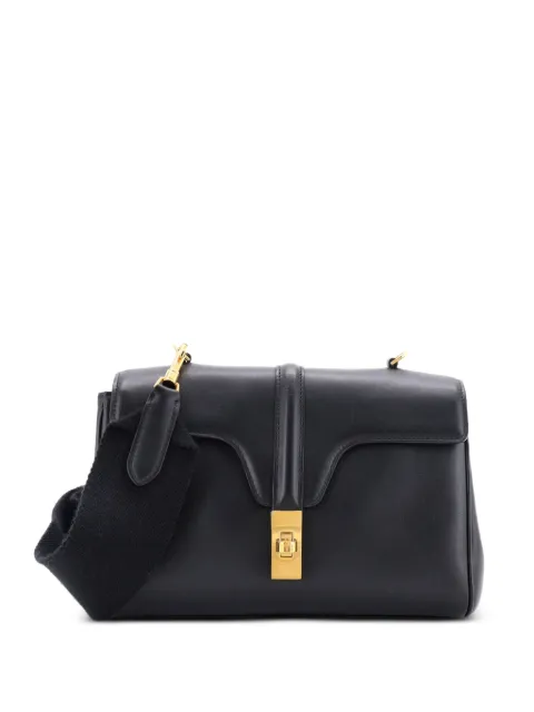 Celine Pre-Owned Soft 16 Bag Smooth Calfskin Teen shoulder bag Black SMZU045E2PSN3TB7