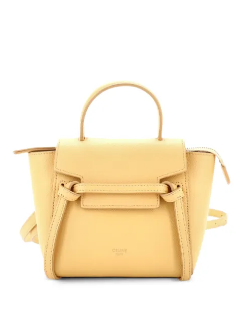 Celine Pre-Owned Belt Bag Textured Leather Pico shoulder bag Yellow HRB17XH7B9P44FBJ