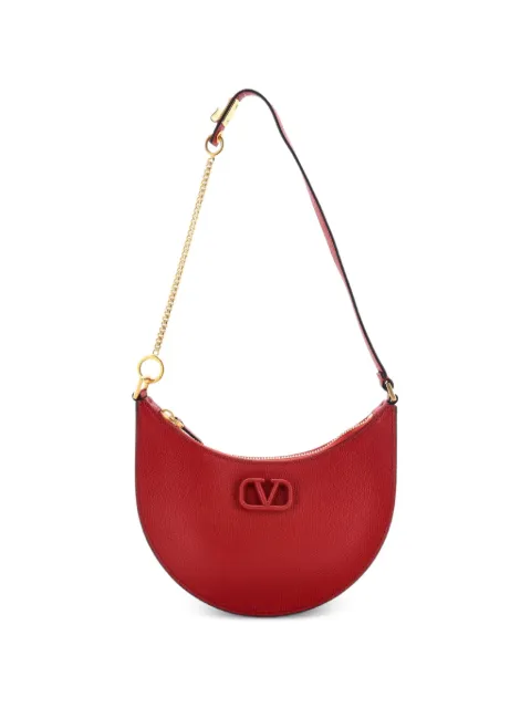 Valentino Garavani Pre-Owned VLogo Leather Mini hobo bag Red SDQ6KC5XCZ41YGQB