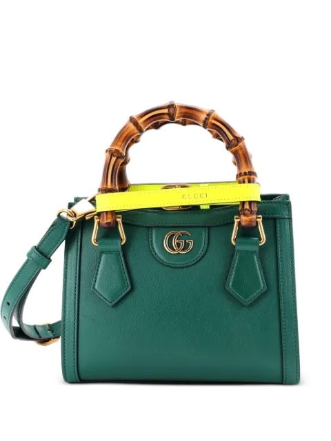 Gucci Pre-Owned Diana NM Bamboo Handle Tote Leather Mini crossbody bag Green S1GIEZ9ST8HHVOW6