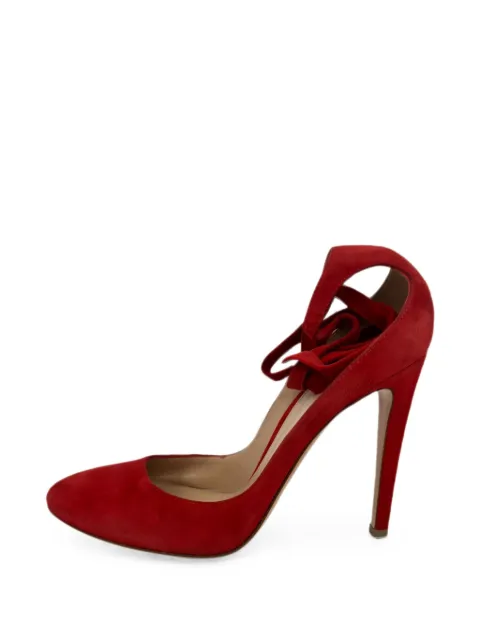 Gianvito Rossi strappy round-toe pumps Red RFCPUGBSH765948W