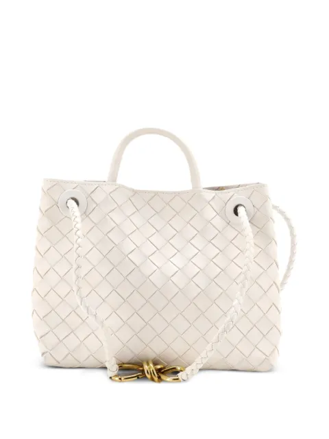 Bottega Veneta Pre-Owned Andiamo Top Handle Bag Intrecciato Nappa Small satchel White GMOMWX6P8VM3EVHR