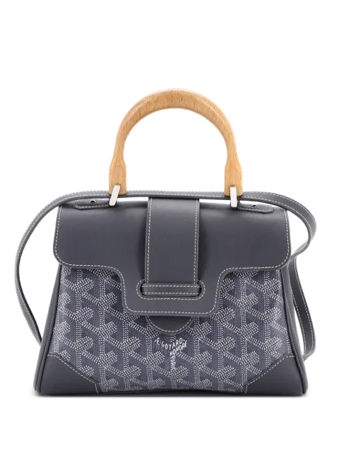 Goyard Pre-Owned Saigon Top Handle Bag Coated Canvas with Leather Mini shoulder bag Grey GB4V9664UNV8VI3O