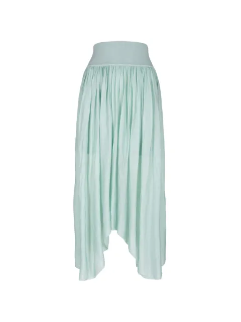 Maria McManus Wave pleated midi skirt Green KN00407FSV