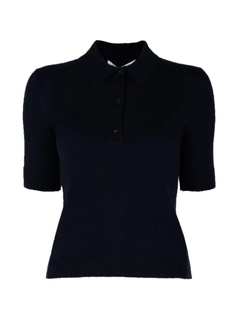 Maria McManus short-sleeve button-up polo shirt Blue KN00269RYC
