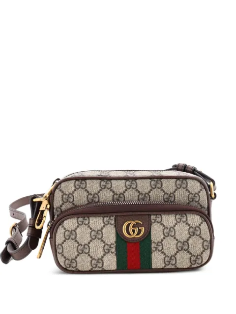 Gucci Pre-Owned Ophidia Front Pocket Convertible Belt Bag GG Coated Canvas with Leather Mini shoulder bag Brown FR587XVWDYNOS5BG