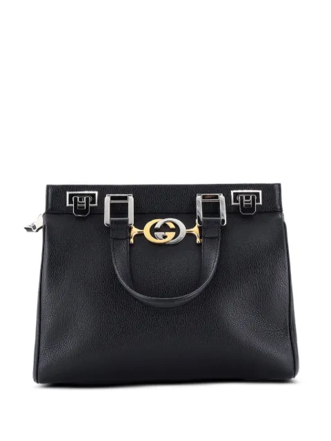 Gucci Pre-Owned Zumi Top Handle Bag Leather Small satchel Black DTLPGUGZAVUTN82L