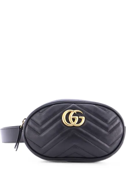 Gucci Pre-Owned GG Marmont Matelasse Leather belt bag Black QBSKVJF8AKDOBOHF