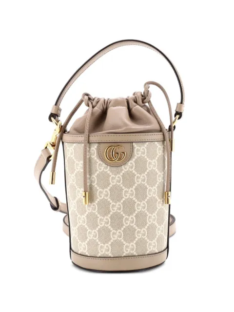 Gucci Pre-Owned Ophidia Top Handle GG Coated Canvas with Leather Mini bucket bag Neutrals 9I1ALUYWMPI6CH80