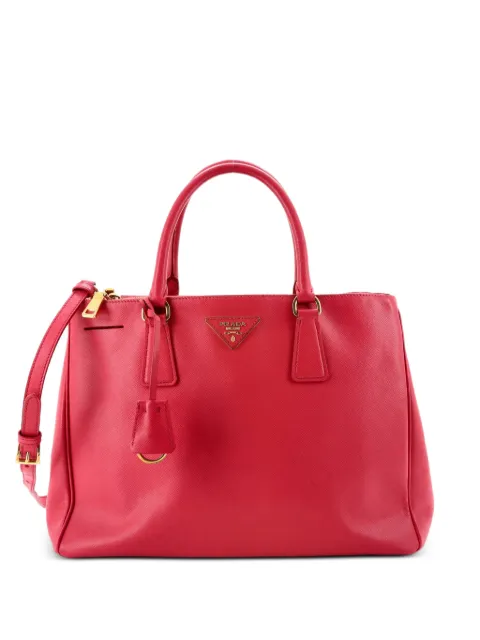Prada Pre-Owned Double Zip Lux Saffiano Leather Medium tote bag Pink 8YDAXXM16B62BI3P