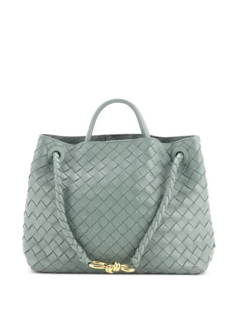 Bottega Veneta Pre-Owned Andiamo Top Handle Bag Intrecciato Nappa Medium satchel Blue 8UICXZ2XOLNU6A1M