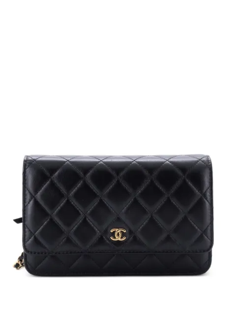 CHANEL Pre-Owned Wallet on Chain Quilted Lambskin crossbody bag Black 5MDC85ROZW9X28A1