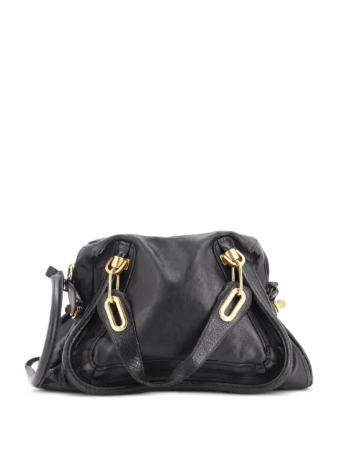 Chloé Pre-Owned Paraty Top Handle Bag Leather Medium satchel Black MN05LN29IX9G9IS2