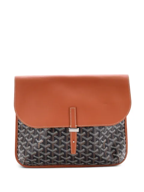 Goyard Pre-Owned Coursier Messenger Bag Coated Canvas and Leather crossbody bag Brown MBWD21XTLTZUJ16I